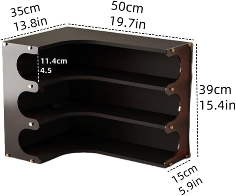 Mug Holder with Acrylic Side Panel, Multi-Layer Coffee Cup Holder, Cup Organizer for Kitchen Cabinets, Multi-Functional Countertop Storage Rack, Perfume Organizer, Spice Rack(Brown