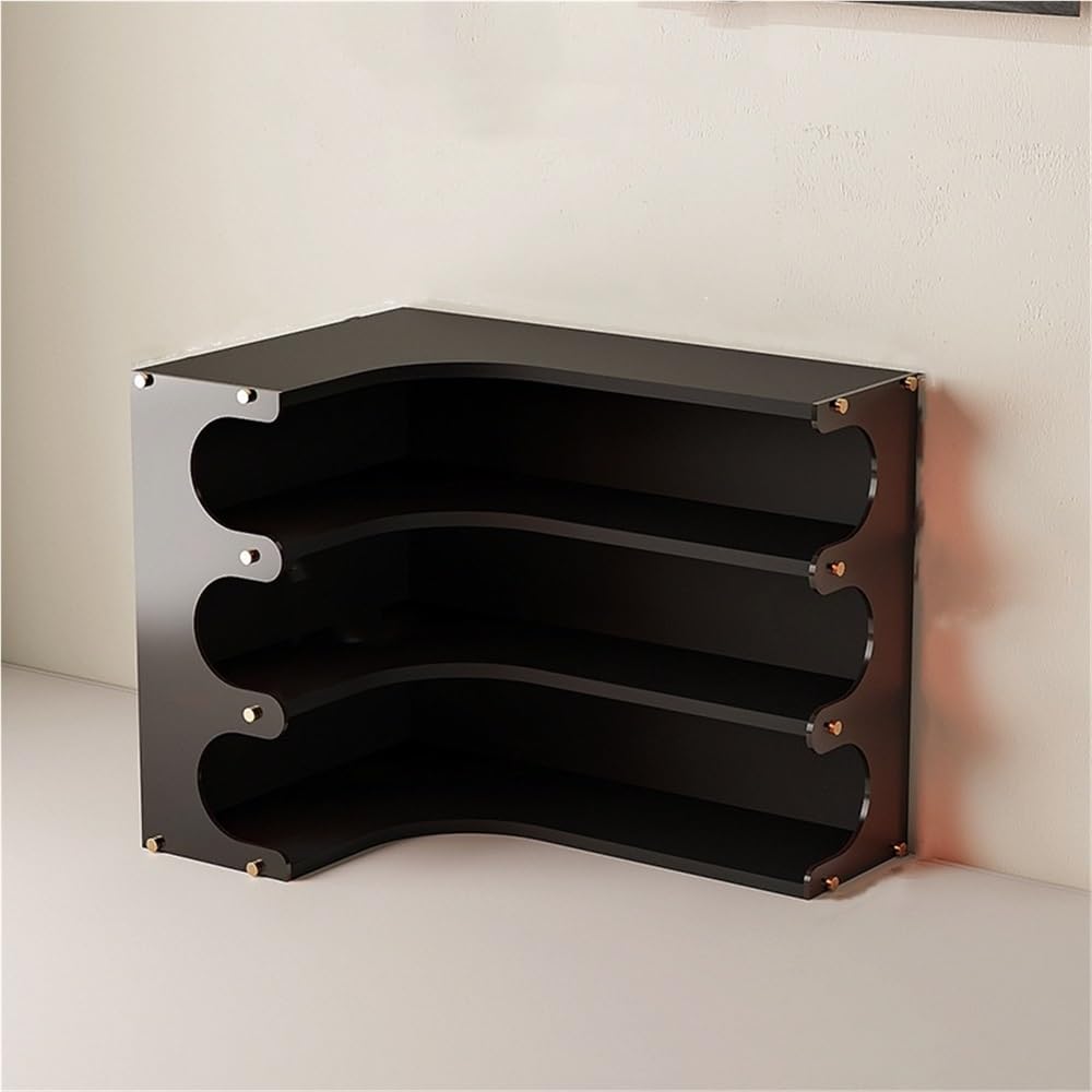 Mug Holder with Acrylic Side Panel, Multi-Layer Coffee Cup Holder, Cup Organizer for Kitchen Cabinets, Multi-Functional Countertop Storage Rack, Perfume Organizer, Spice Rack(Brown