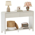 FATORRI Console Table for Entryway, Modern Sofa Table with 2 Drawers for Living Room, Wood Hallway Tables and Couch Tables Behind Sofa (47.2 inch, Black)
