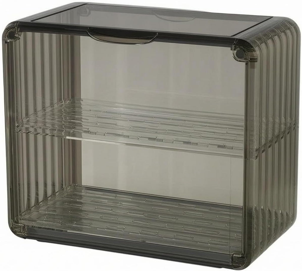 2-Tier Cup Rack Glossy Draining Cup Simple to Household Storage, Brown, Large