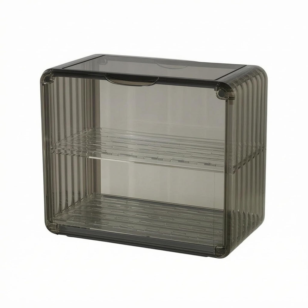 2-Tier Cup Rack Glossy Draining Cup Simple to Household Storage, Brown, Large