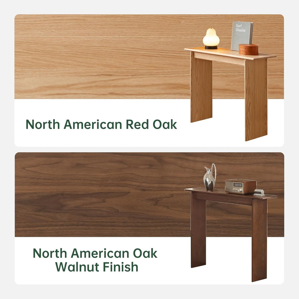 YESWOOD Entryway Table, 39 Inch Modern Solid Wood Sofa Table, Narrow Entryway Table for Entrance, Hallway, Living Room, Behind The Couch (Walnut)