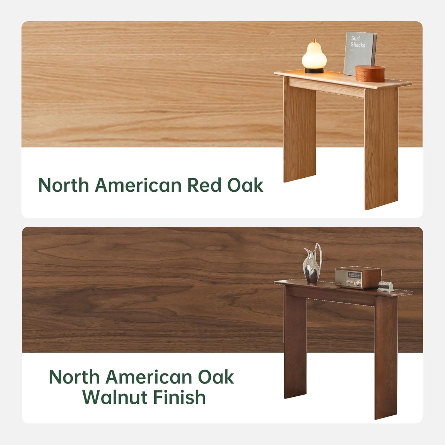 YESWOOD Entryway Table, 39 Inch Modern Solid Wood Sofa Table, Narrow Entryway Table for Entrance, Hallway, Living Room, Behind The Couch (Walnut)