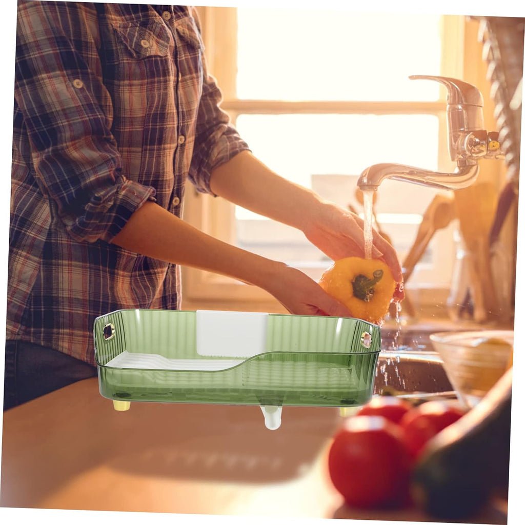 MAGICLULU Dish Drying Rack for Kitchen Counter Chic Dish Drainer with Drainage Design Simple Easy to Use Smooth Edges for Safe Operation for Keeping Dishes Dry